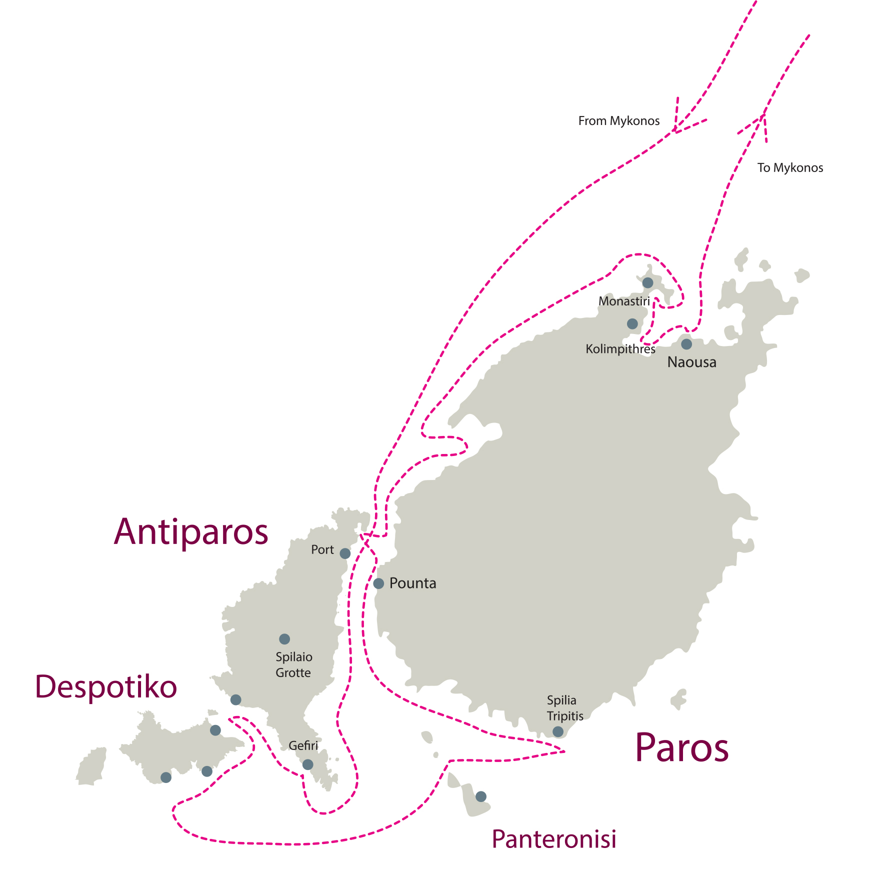 Mykonos-Antiparos-Paros-2-days-Don Blue Private Cruise