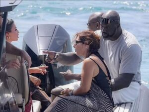NBA legend Shaquille O'Neal (DJ Diesel) partying on the island with other top celebrities in Mykonos.