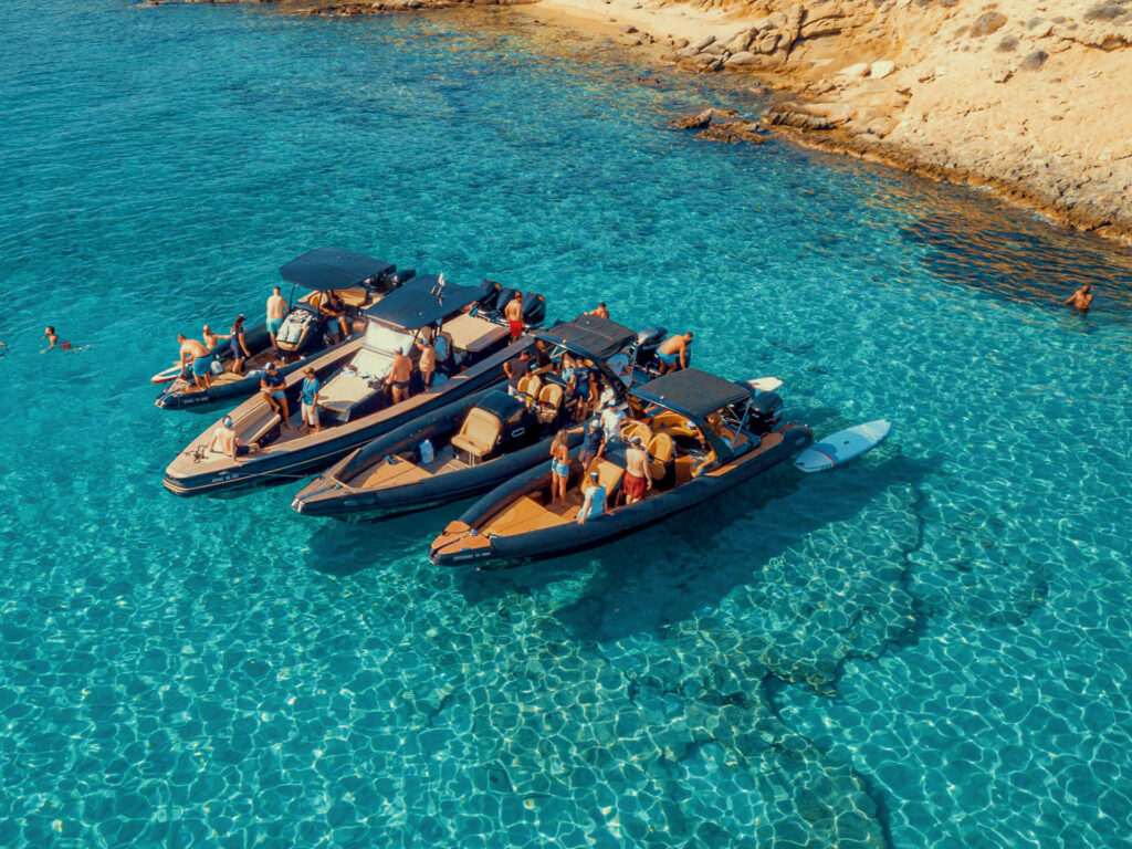 Our multi-vessel fleet formation providing seamless coordination and luxury transport for large groups and corporate retreats at sea.
