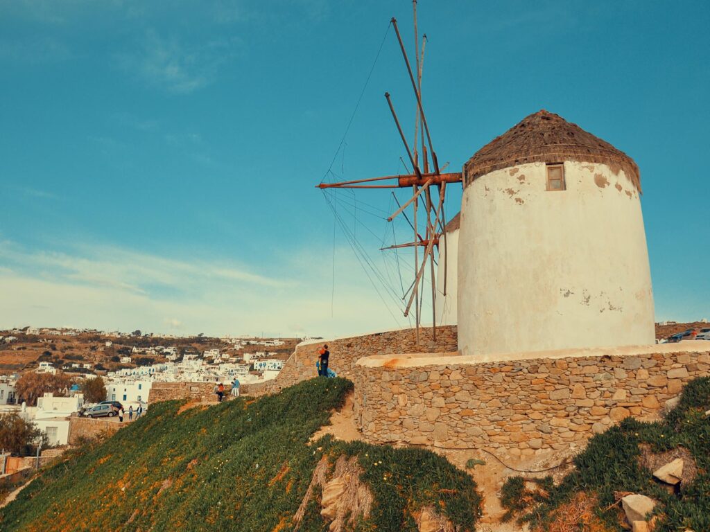 The private Geronymos Mill among the Windmills of Mykonos.