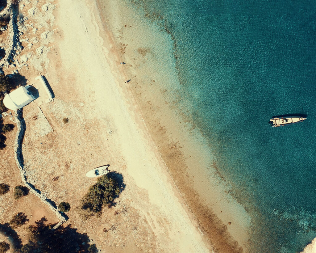 The uninhabited islet of Dokos near Spetses explored on a Don Blue Yachting private cruise during the Armata Spetses festival week